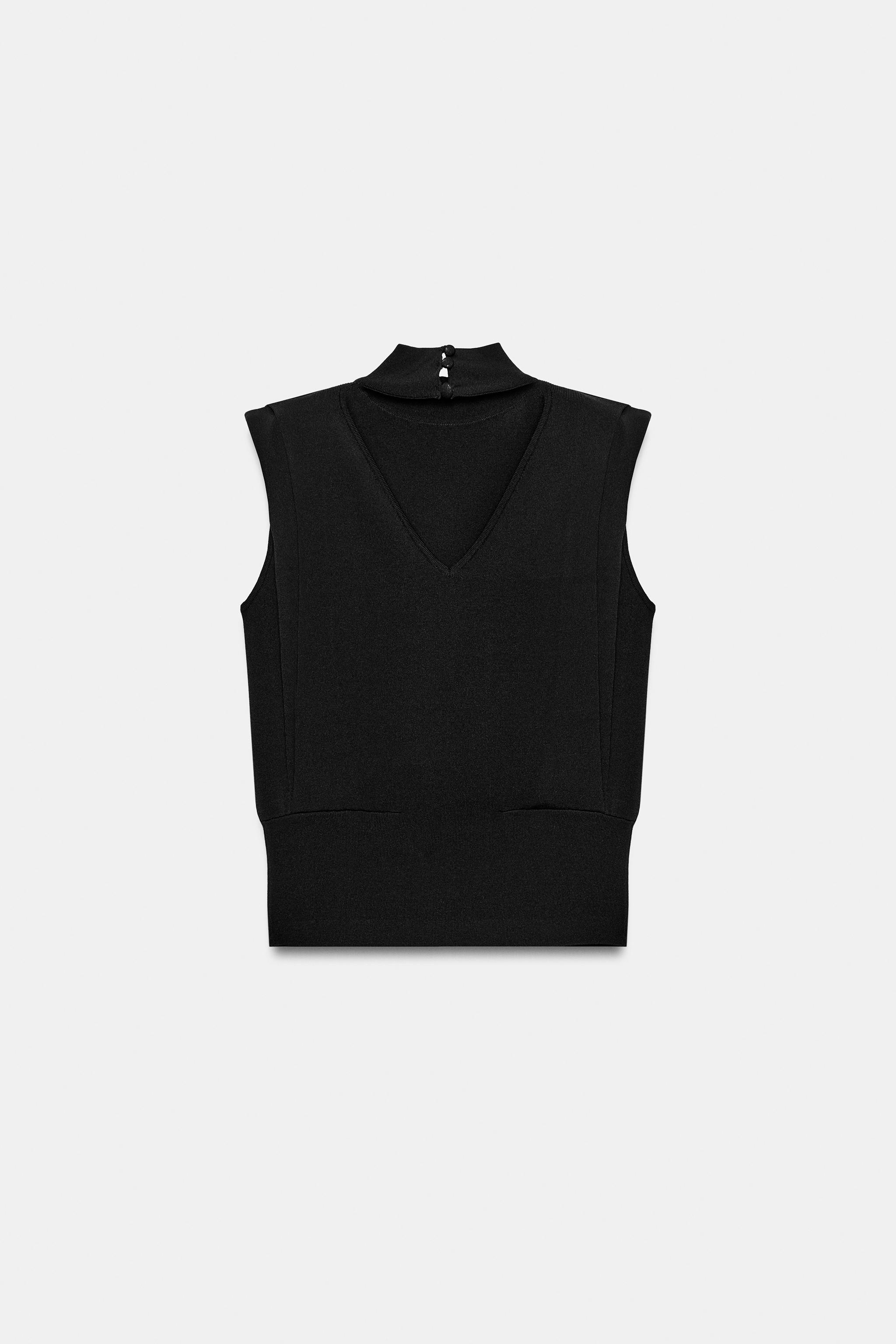 Женские свитеры Zara OPEN BACK KNIT TOP — фото 6