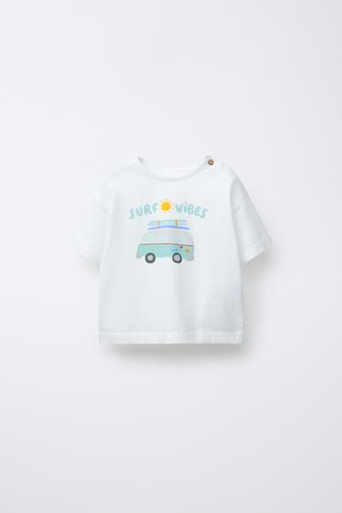 SURF ESTANPATUDUN KAMISETA - Zuri hautsia, Zara-rena - Irudia 0