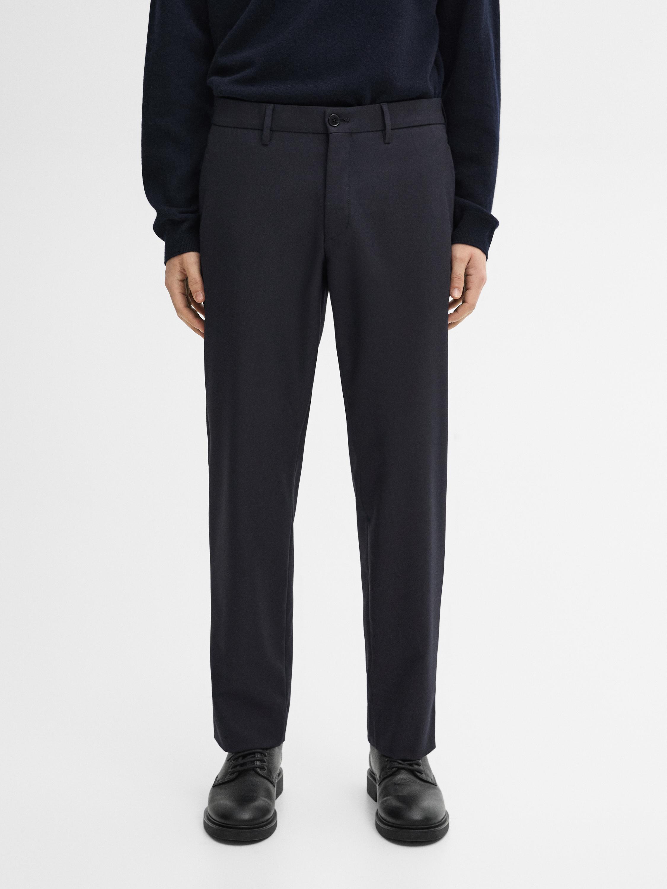 Twill trousers with wool