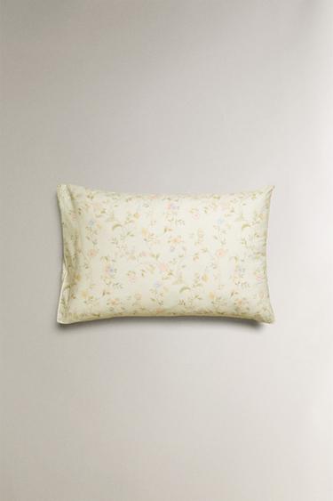 TAIE D’OREILLER IMPRIMÉ FLORAL - Vert d'eau de Zara - Image 3