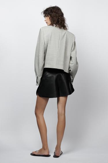 VESTE COURTE ZW COLLECTION ÉDITION LIMITÉE - Gris clair de Zara - Image 5