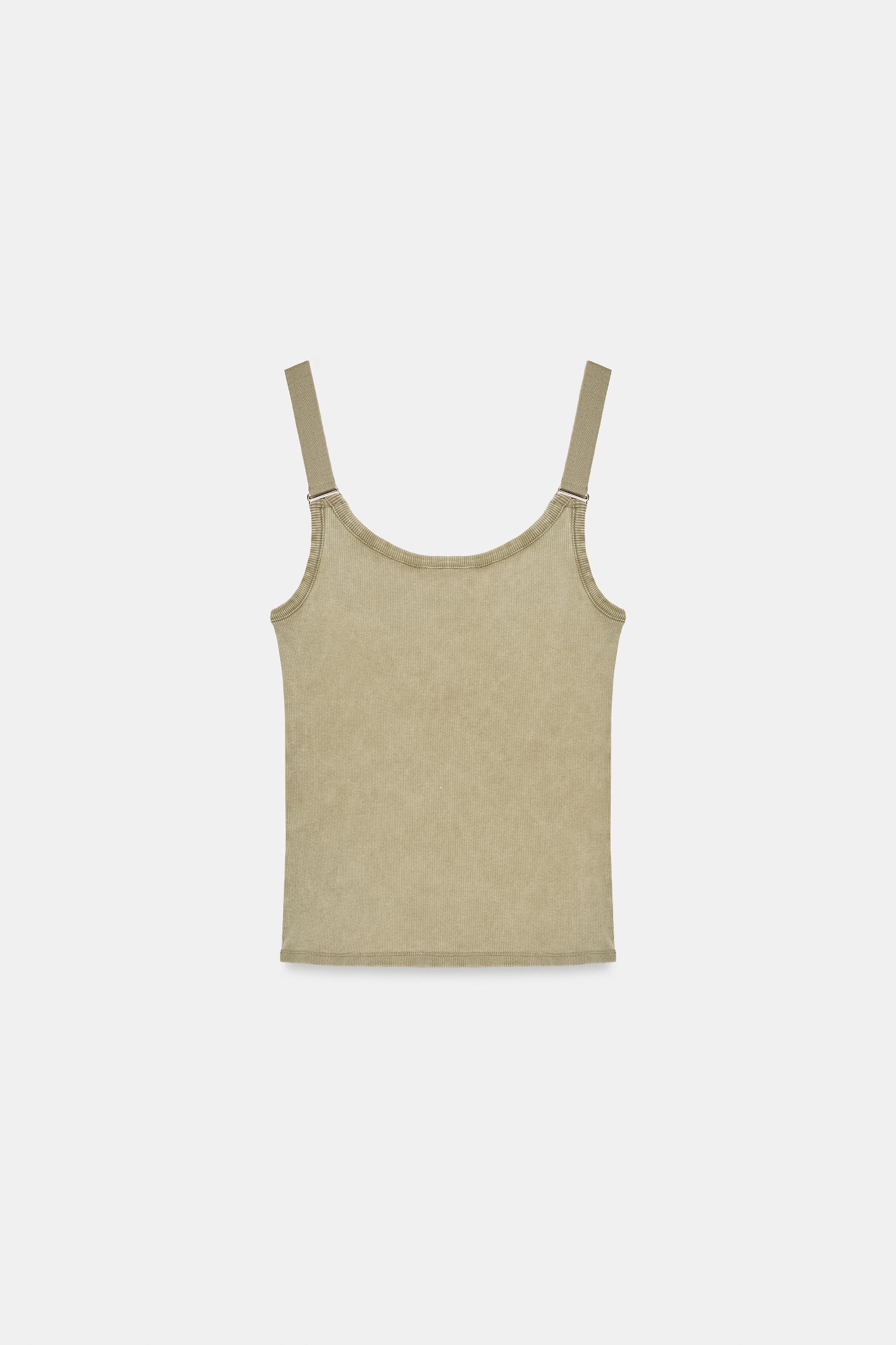 WASHED EFFECT RIB TOP
