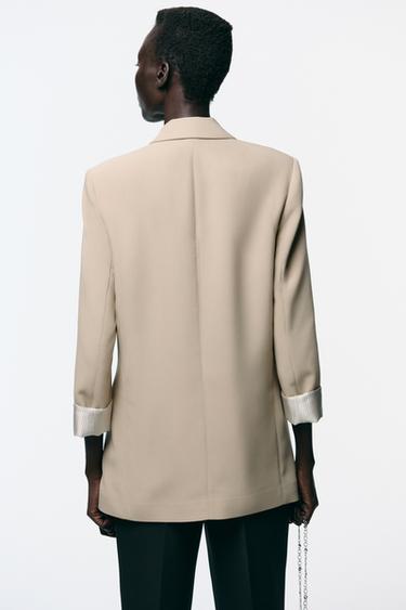 PRINTED CUFF BLAZER - camel by Zara - Image 4