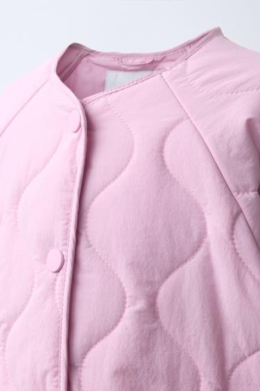 QUILTED JACKET WITH HEARTS - Pink by Zara - Image 4