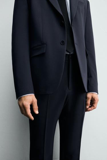 COMFORT SUIT TROUSERS - Navy blue by Zara - Image 4