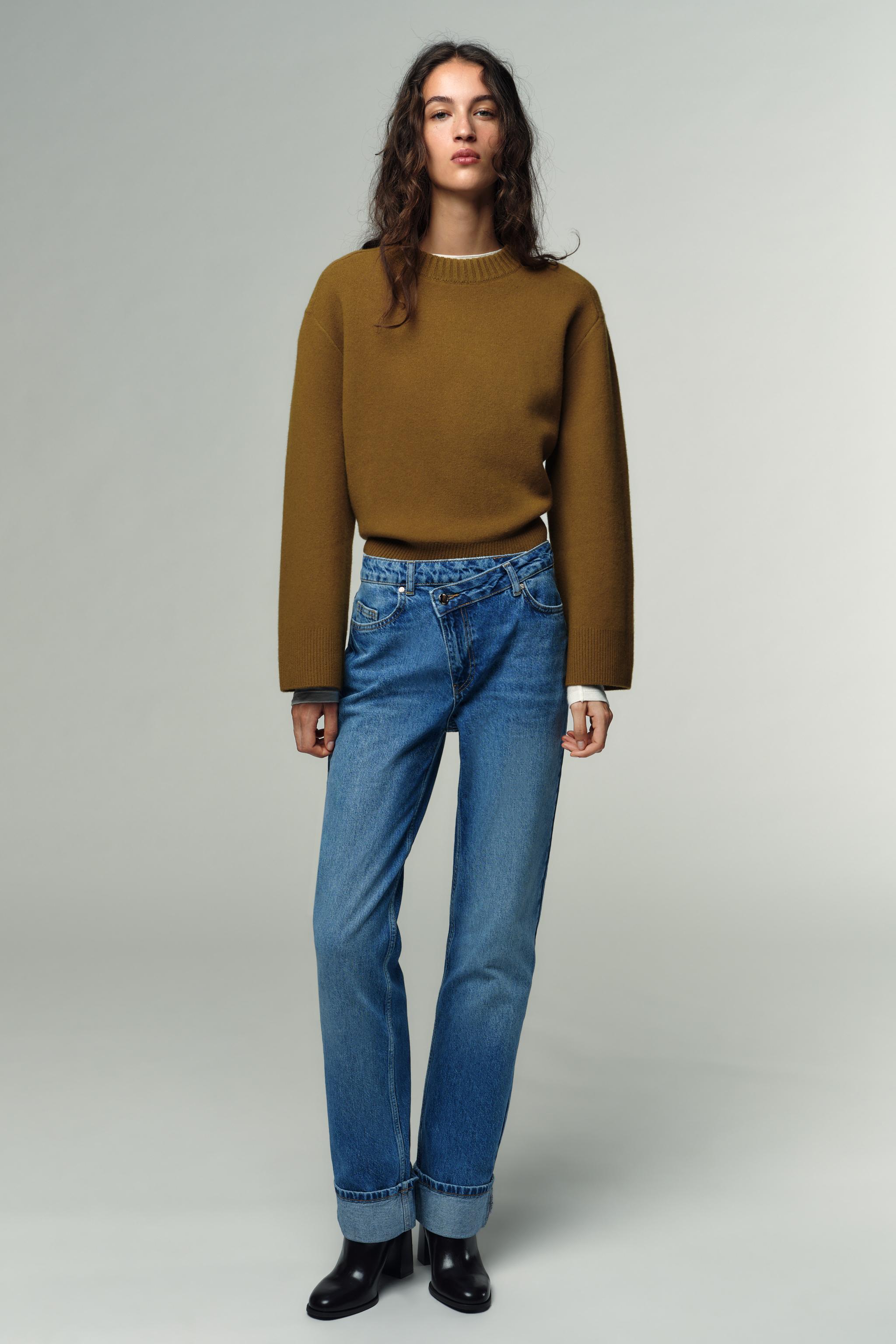 DŽINSAI „Z.09 STRAIGHT CROSSOVER HIGH-WAIST FULL LENGTH