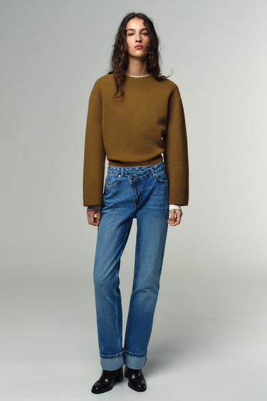 JEANS Z.09 STRAIGHT CROSSOVER TIRO ALTO FULL LENGTH - Índigo de Zara