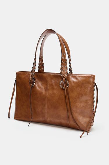 SHOPPER FRANGES - Marron foncé de Zara - Image 4