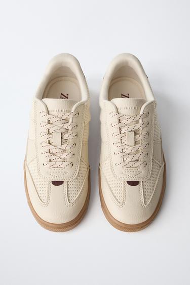 CONTRAST SNEAKERS - Ecru White by Zara - Image 4