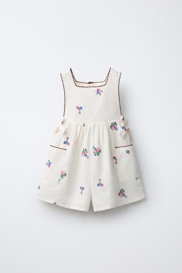 MONO CORTO BORDADOS - Crudo de Zara - Imagen 0