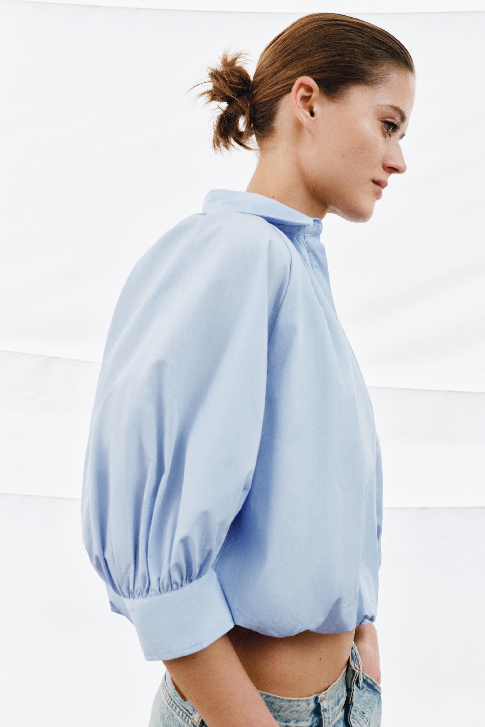ZW COLLECTION パフスリーブシャツ ZW COLLECTION パフスリーブシャツ - ホワイト | ZARA Japan / 日本
