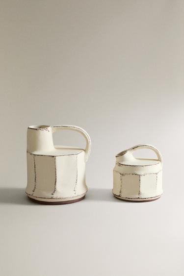 VASE KERAMIK HENKEL - Cremefarben von Zara