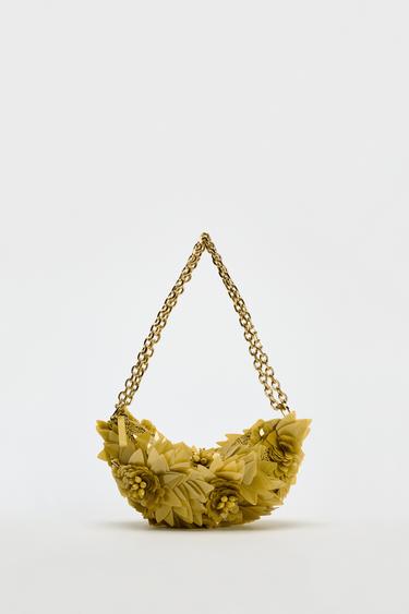 BEADED SHOULDER BAG - Green by Zara