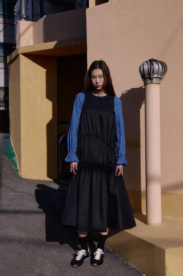 TRENCH COAT DRESS WITH TIES - Black by Zara