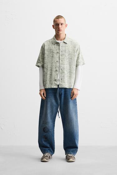 CAMISA ESTAMPADA - Verdoso de Zara - Imagen 0
