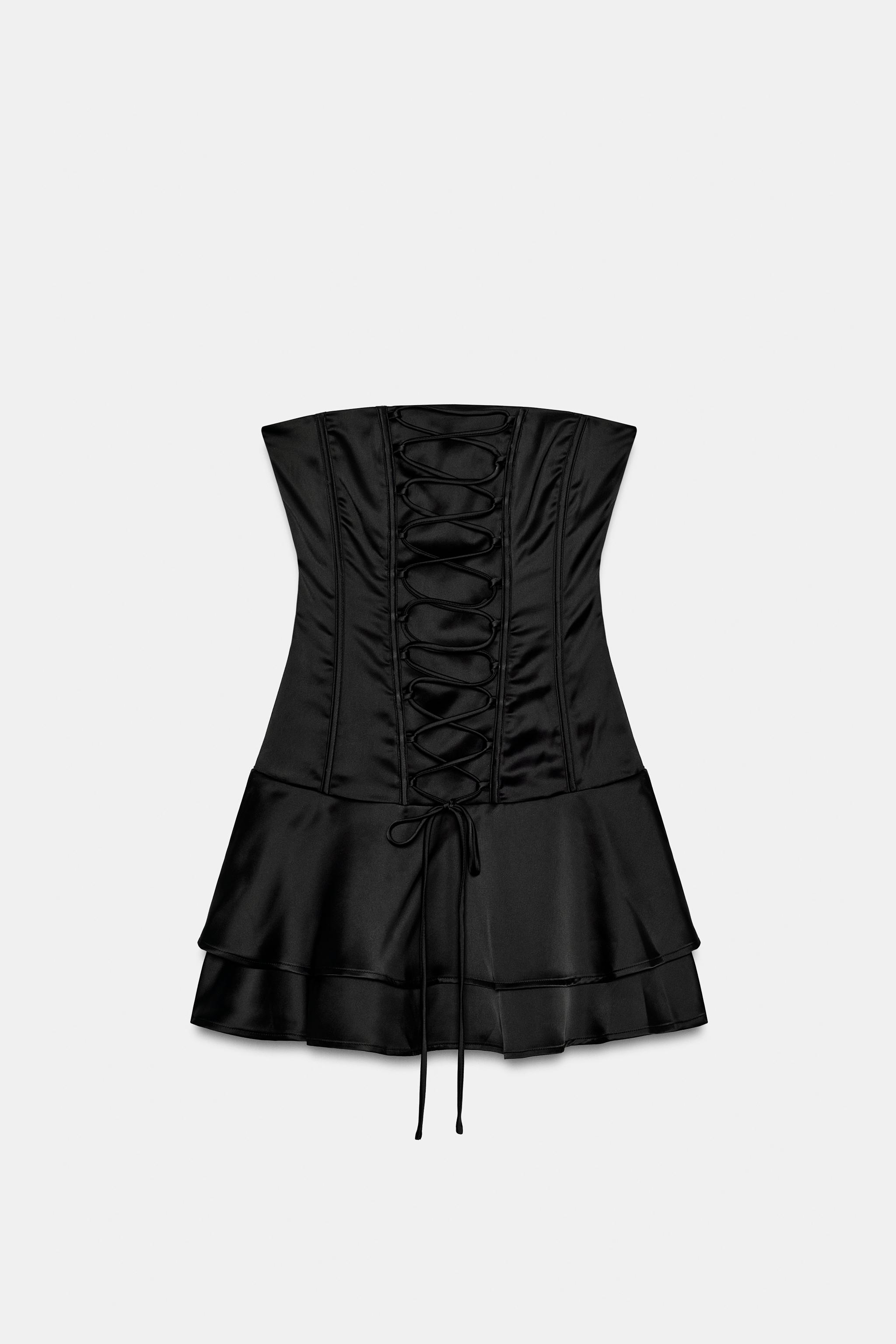 Женские платья Zara RUFFLED CORSET MINI DRESS — фото 4