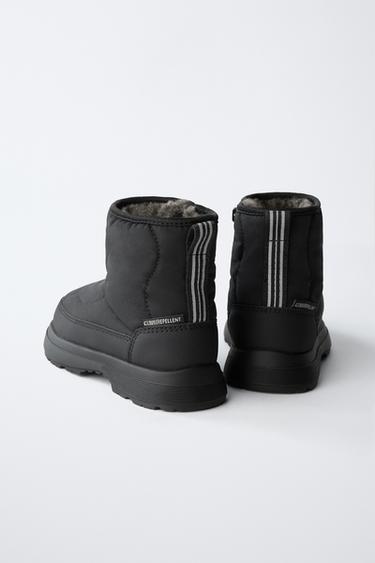 QUILTED NYLON WATER-REPELLENT BOOTS - Black by Zara - Image 5