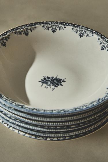 BOL DESSERT MOTIF POSITIONNÉ - Bleu / Gris de Zara - Image 4