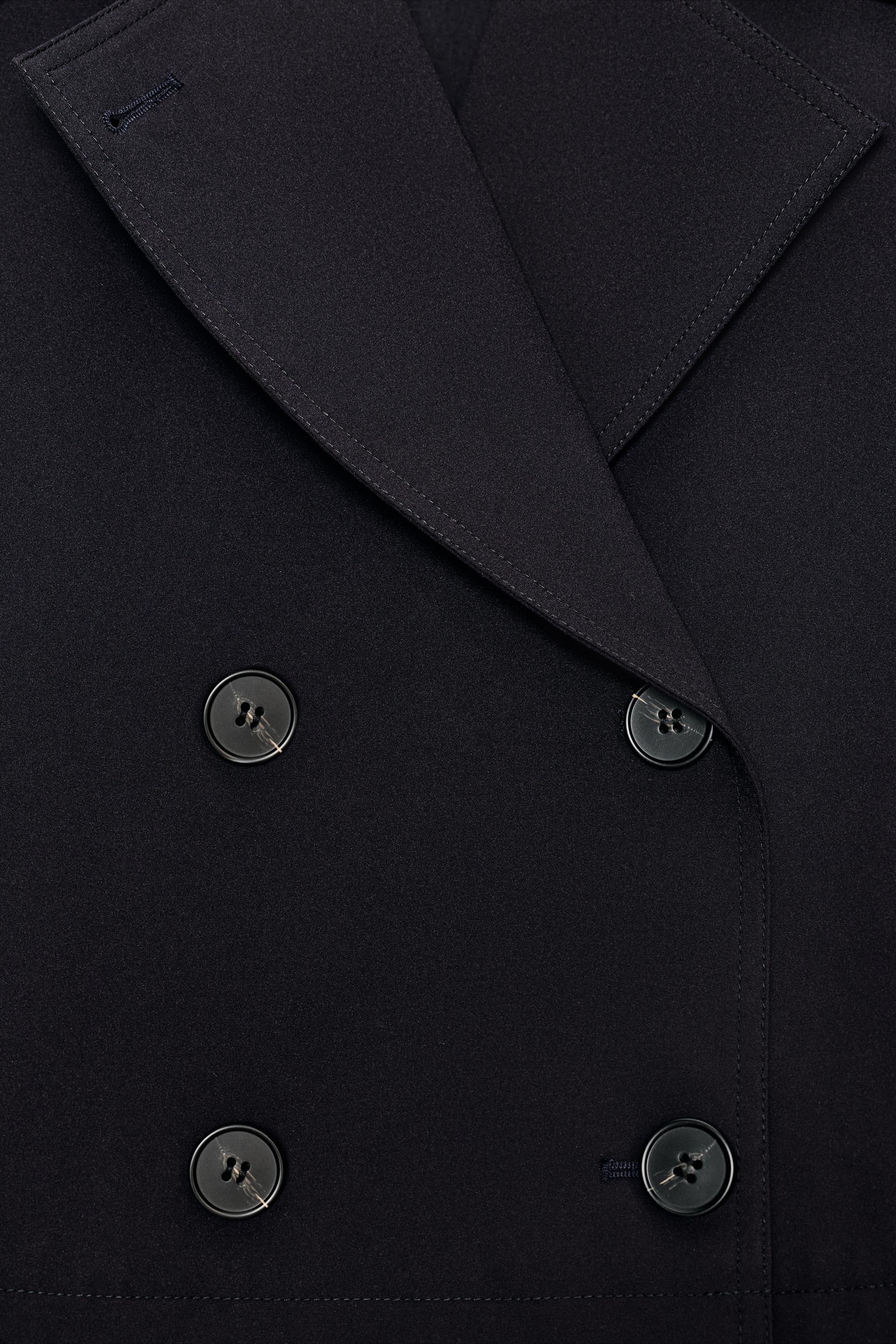 SHORT DOUBLE-BREASTED TRENCH COAT
