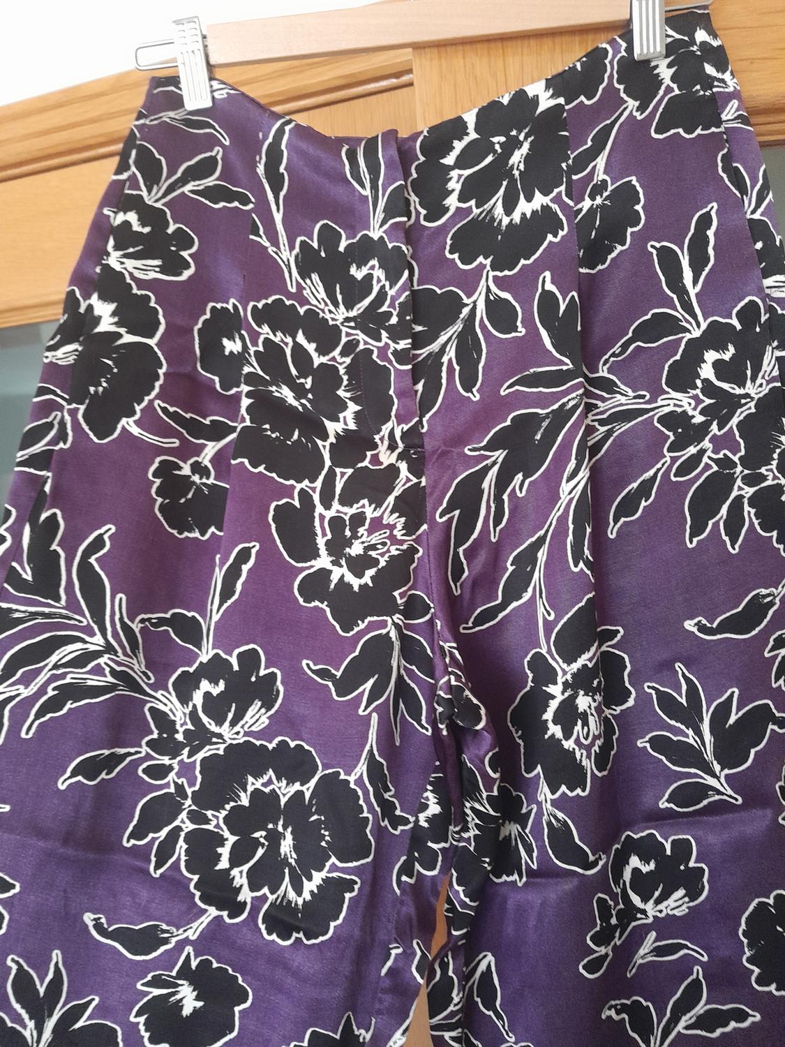SATIN FLORAL PRINT TROUSERS - Image 6