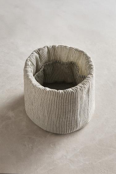 STRIPED MUSLIN ROUND BABY ORGANISER - Green by Zara