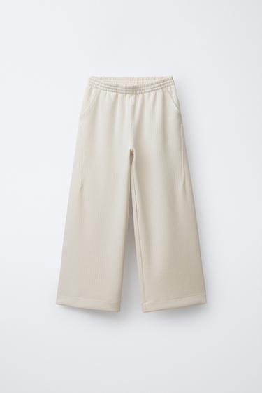 STRAIGHT FIT TROUSERS WITH MODAL - Ecru by Zara - Image 0