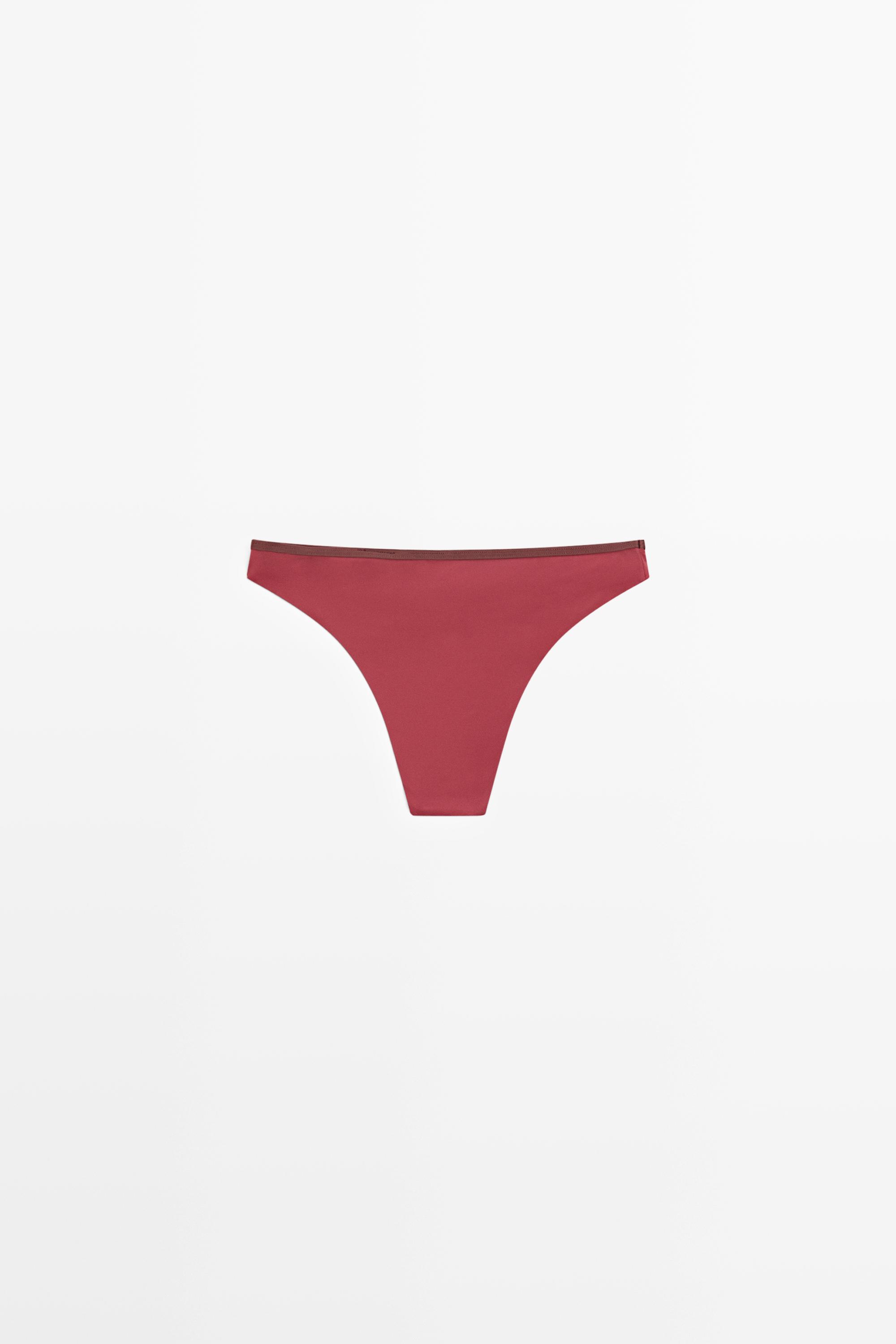 Contrast bikini bottoms