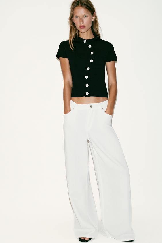 ASYMMETRIC CLOSURE KNIT TOP from Zara - $59.90