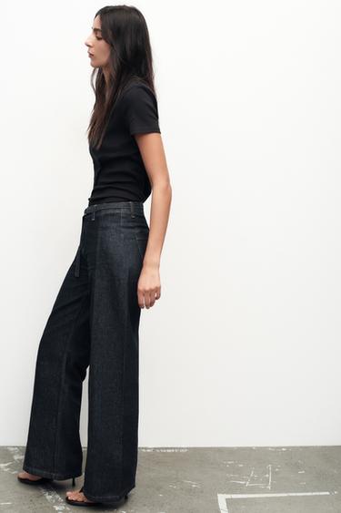 RIBBED SHORT SLEEVE T-SHIRT - Black by Zara - Image 2