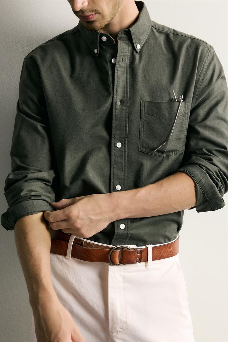 CAMISA OXFORD TEXTURIZADA DE CORTE REGULAR 5