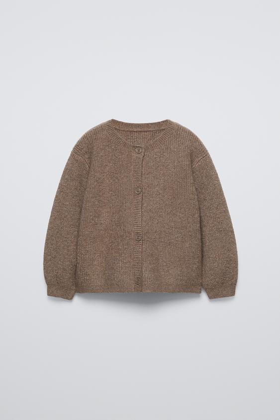 PLAIN KNIT CARDIGAN camel ZARA Australia