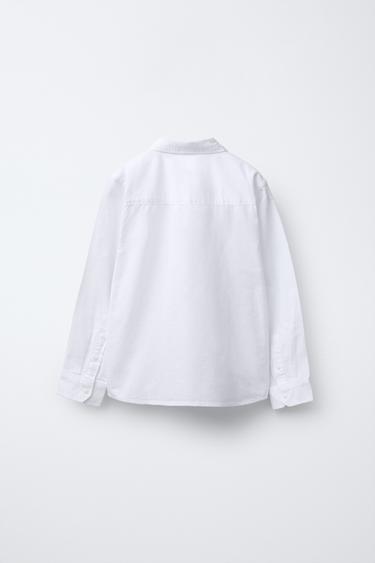 BASIC OXFORD SHIRT - White by Zara - Image 1