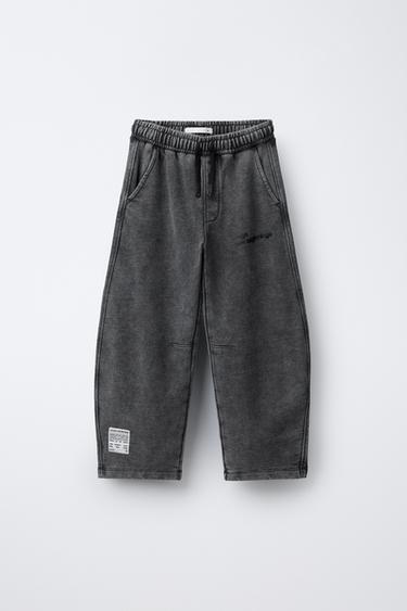 PANTALÓN OVERSIZE EFECTO LAVADO - Negro de Zara