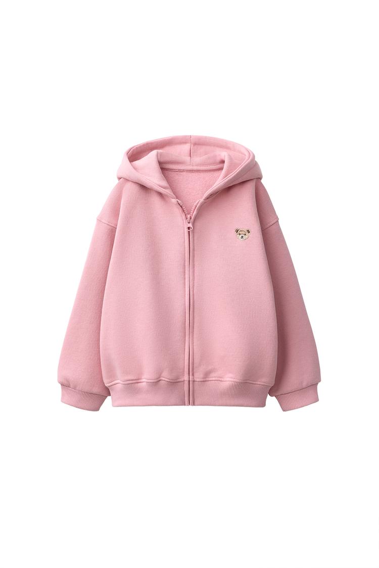 SUDADERA CREMALLERA OSO BORDADO