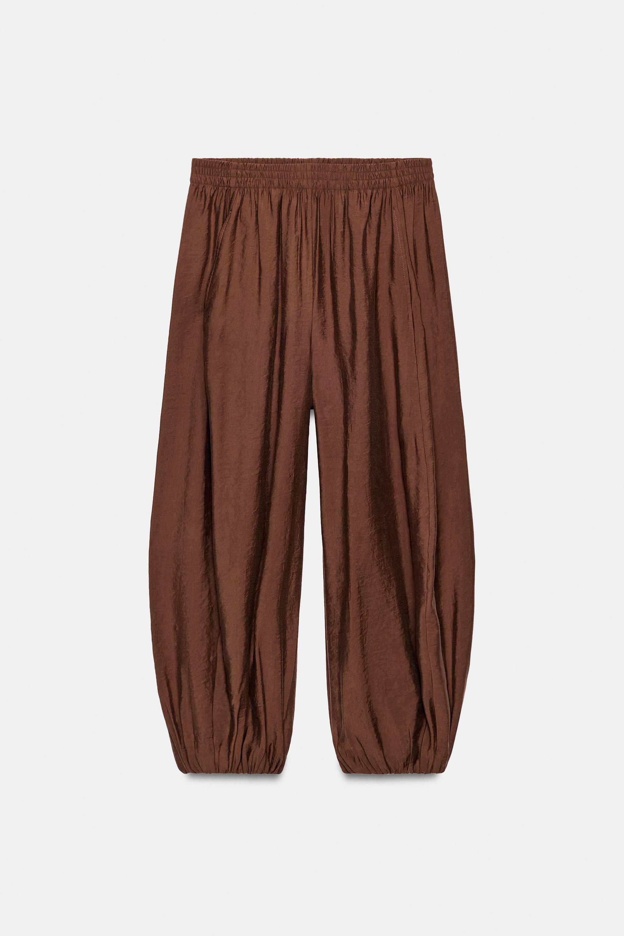 Женские брюки Zara VOLUMINOUS BLOOMER PANTS — фото 6