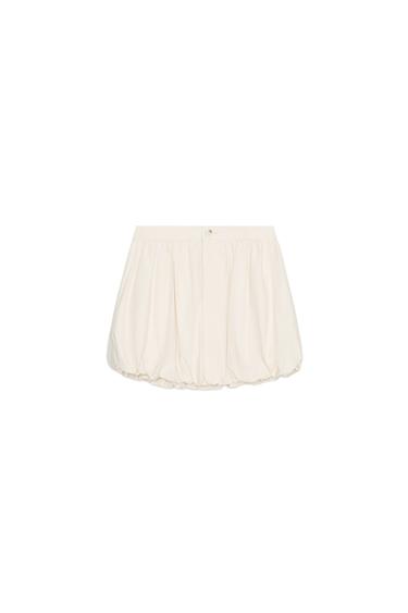 BALLOON MINI SKIRT SET - Ecru by Zara