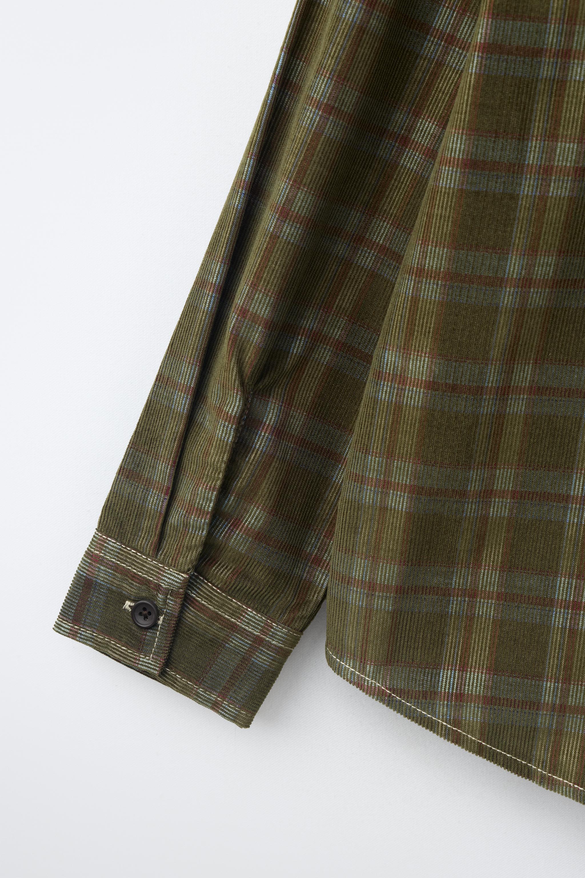 PLAID CORDUROY SHIRT