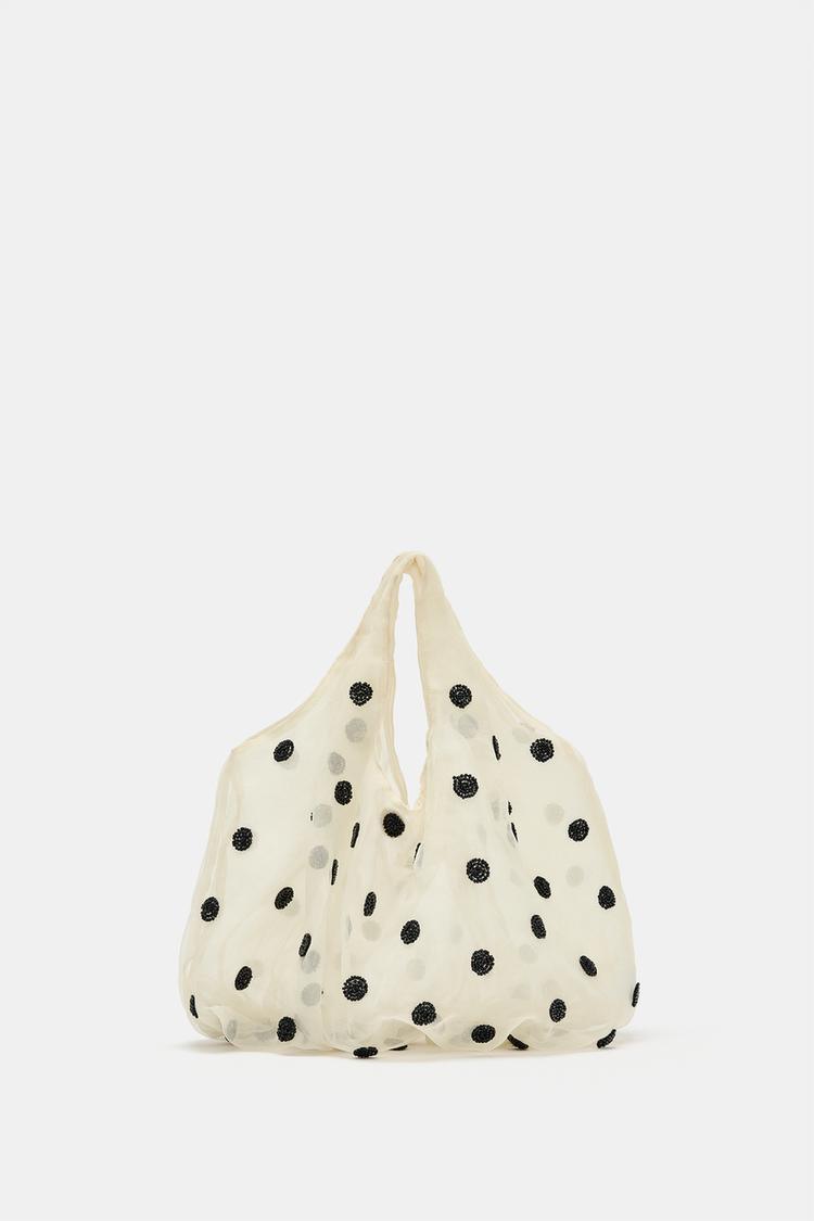 BOLSO DE MANO CON MALLA Y ABALORIOS 2