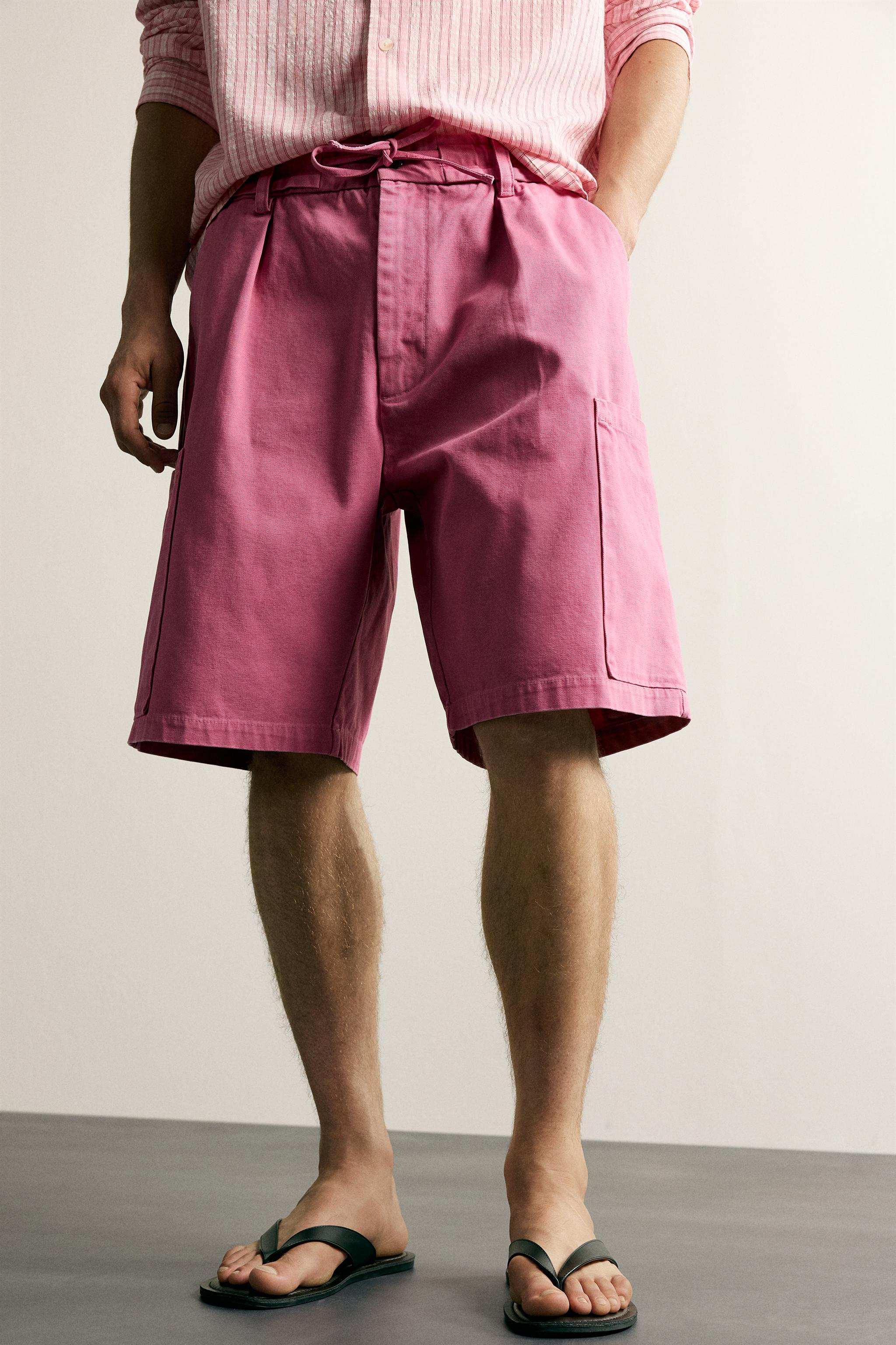 RELAXED FIT WASHED CARGO SHORTS
