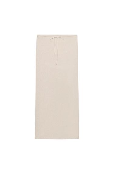 STRAIGHT LONG SKIRT - Beige by Zara
