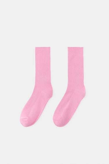 CHAUSSETTES BÁSICAS MICRO CANNELÉES - Rose de Zara