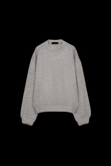SUDADERA SOFT MANGA LARGA - Gris topo de Zara