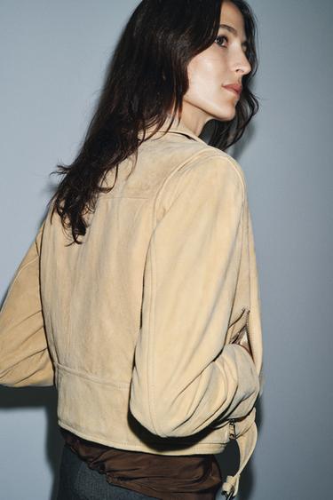 VESTE EN CUIR DE DAIM ZW COLLECTION LIMITED EDITION - Bis de Zara - Image 2