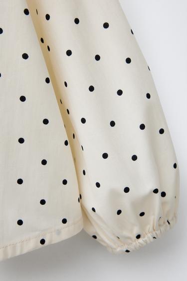 POLKA DOT BLOUSE - Ecru by Zara - Image 3