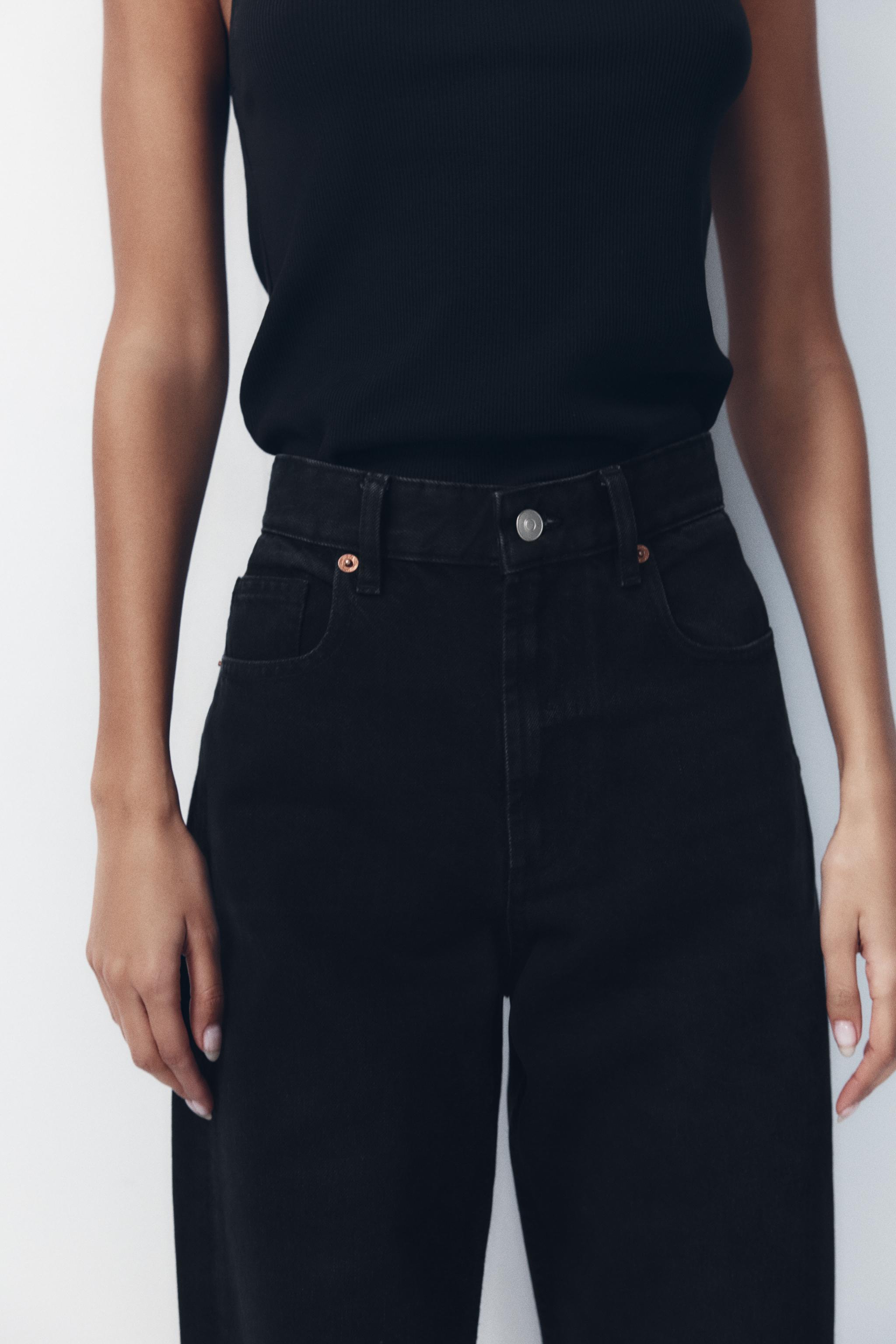TRF HIGH-RISE WIDE-LEG デニムパンツ - ブルー | ZARA Japan / 日本