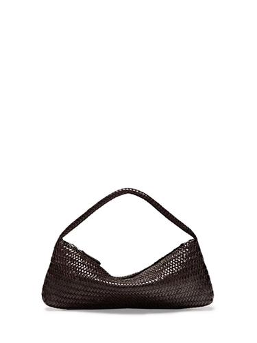 Bolso trenzado piel napa - Marrón de Zara