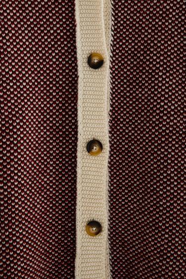 CHRISTMAS WOOL CARDIGAN - Ecru / Red by Zara - Image 3