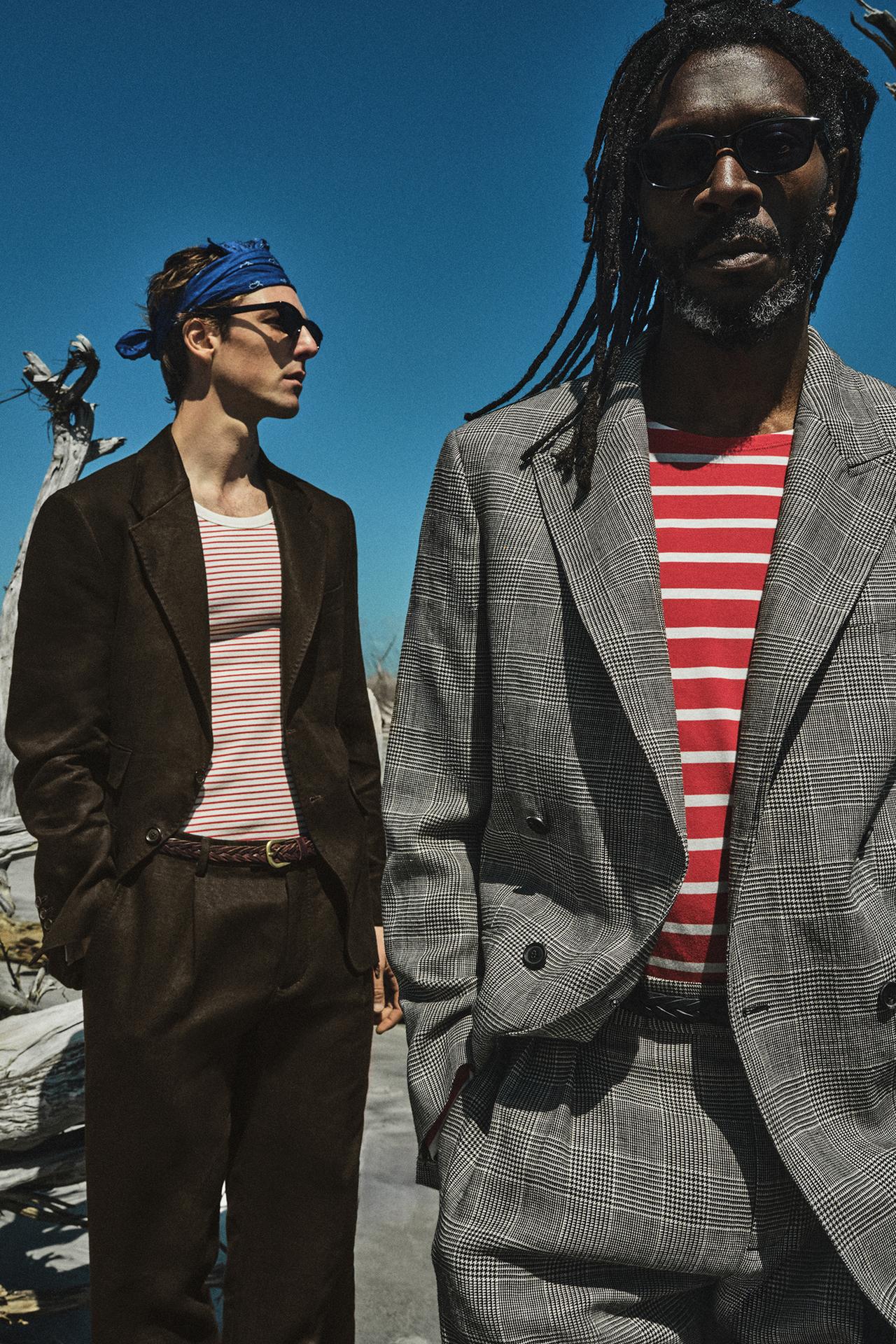 Овальные солнцезащитные очки AARON LEVINE X ZARA + плетёный кожаный ремень AARON LEVINE X ZARA