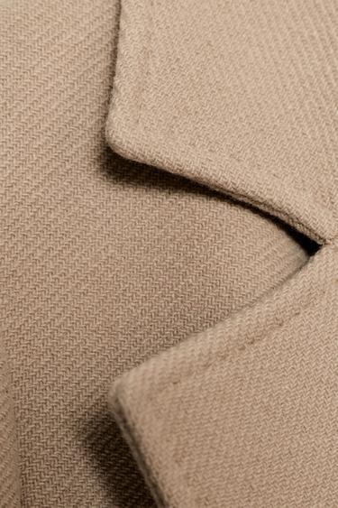 WOOL BLEND BELTED COAT ZW COLLECTION - camel by Zara - Image 9