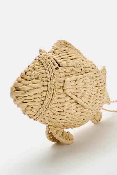 WOVEN FISH CROSSBODY BAG - Light beige by Zara - Image 5